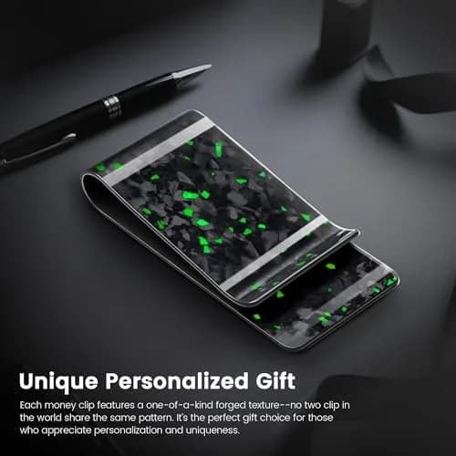 Travelambo Carbon Fiber Money Clip Wallet Minimalist Slim Card Holder | Holds 1-15 Cards thumbnail 5