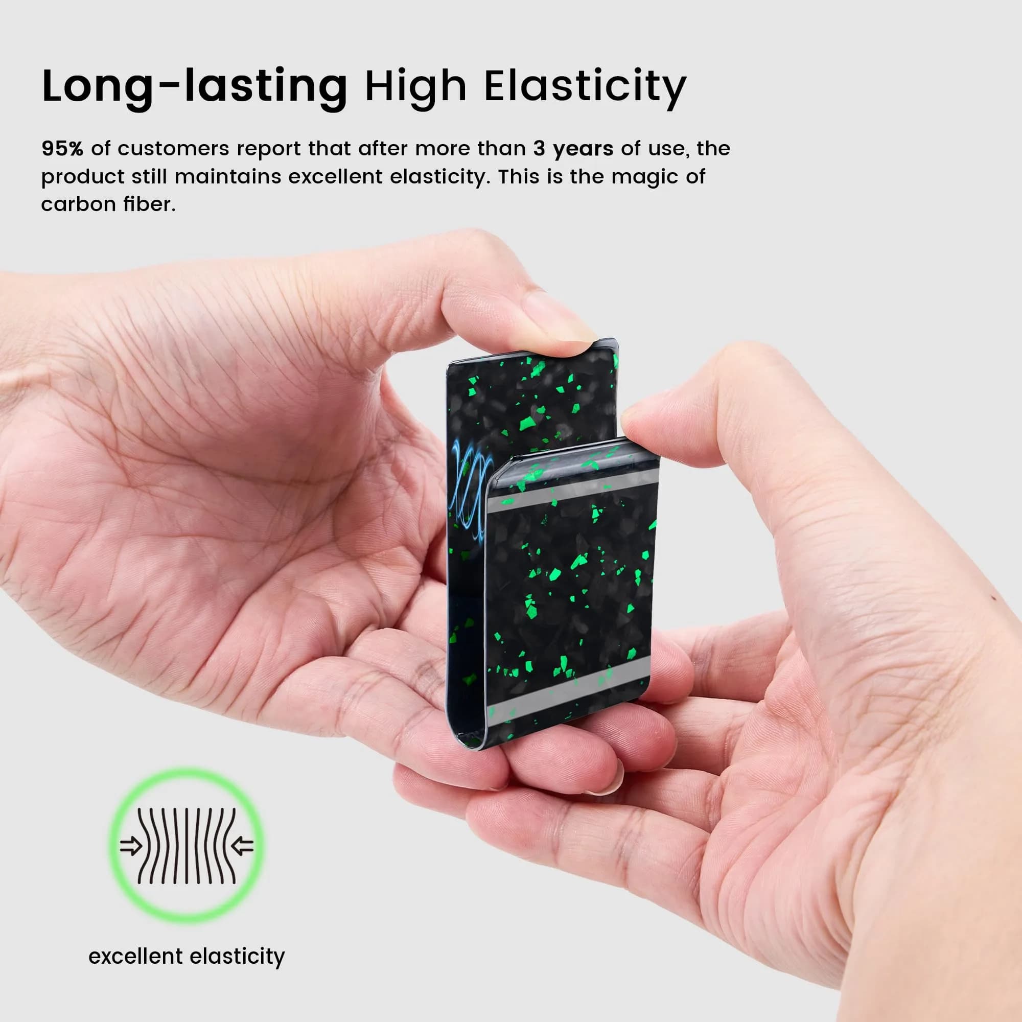 Travelambo Carbon Fiber Money Clip Wallet Minimalist Slim Card Holder | Holds 1-15 Cards - view 7