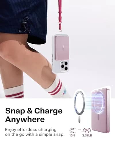 TORRAS MiniMag Power Bank 10,000mAh | Ultra-Slim Magnetic Portable Charger with Fast Wireless & Wired Charging thumbnail 5