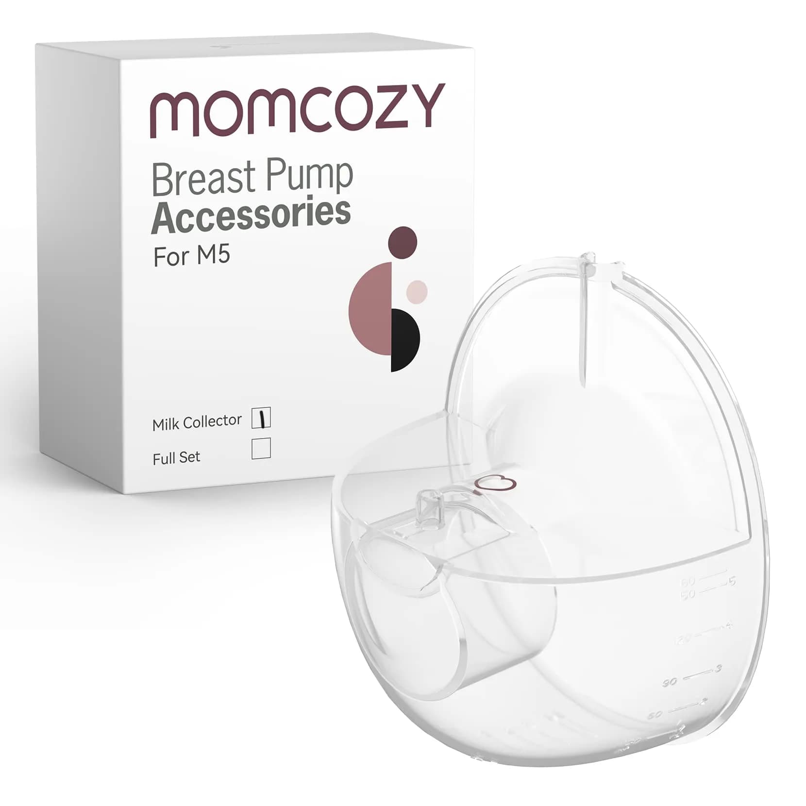 Momcozy M5 Milk Collector Replacement Accessory 1-Pack White | Authentic Breast Pump Parts - main product image