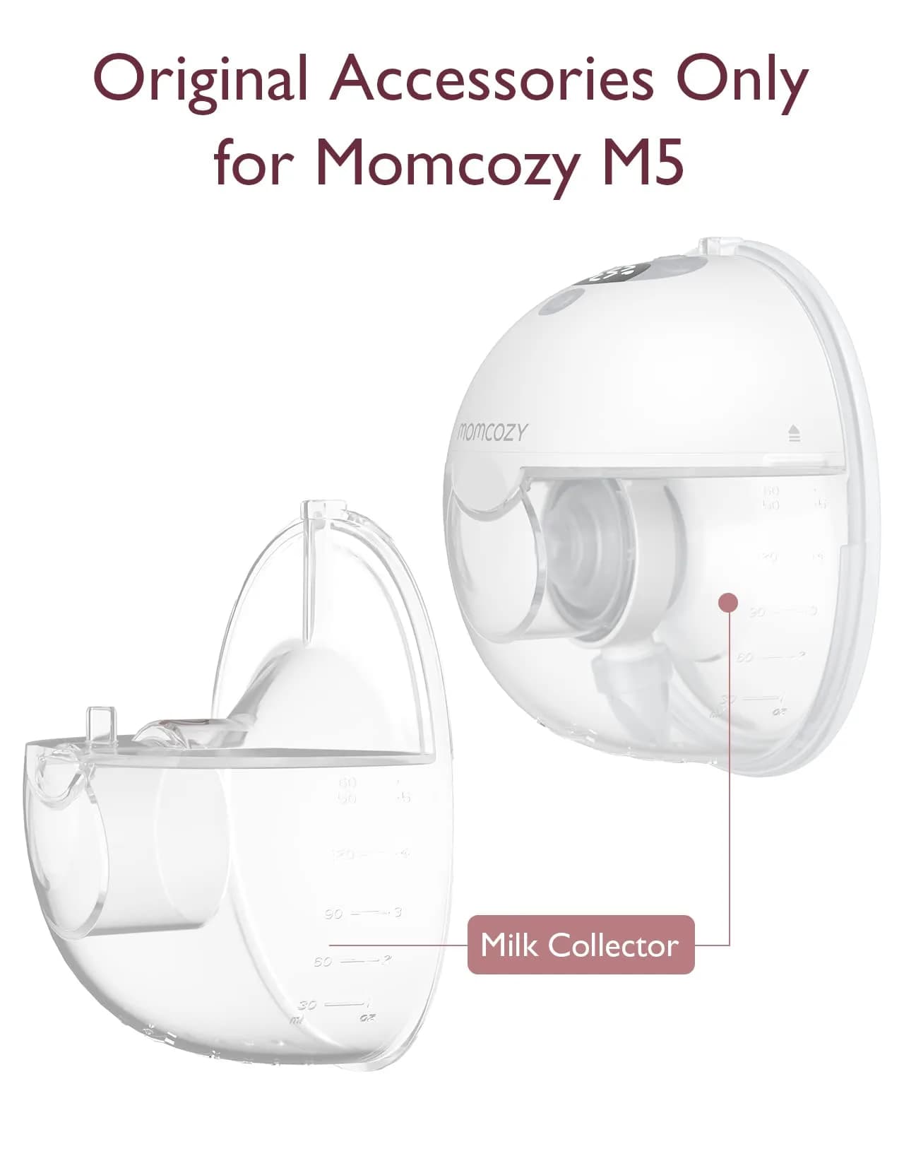 Momcozy M5 Milk Collector Replacement Accessory 1-Pack White | Authentic Breast Pump Parts - view 2