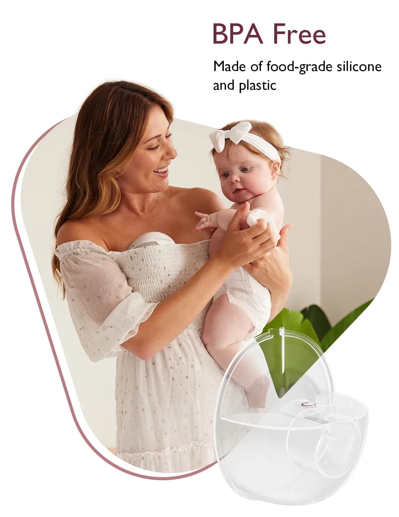 Momcozy M5 Milk Collector Replacement Accessory 1-Pack White | Authentic Breast Pump Parts - view 3