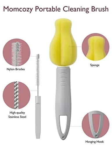 Momcozy M5 Cleaning Brush & Accessories Kit for Wearable Breast Pumps | Soft Silicone & Sponge Bristles thumbnail 5