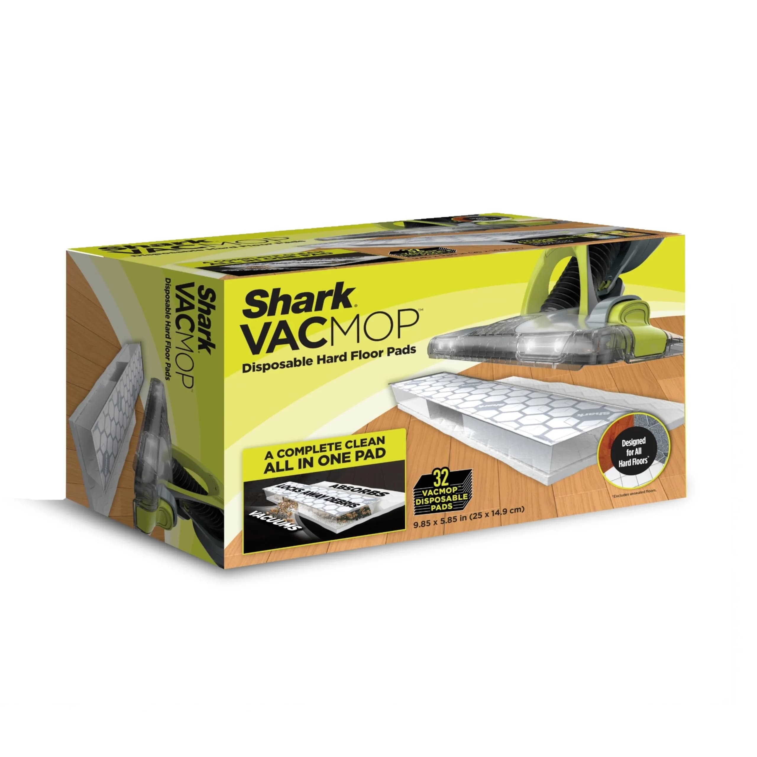Shark VACMOP Disposable Hard Floor Pad Refills 32 Count | Locks Debris & Grime, For All Sealed Floors - main product image