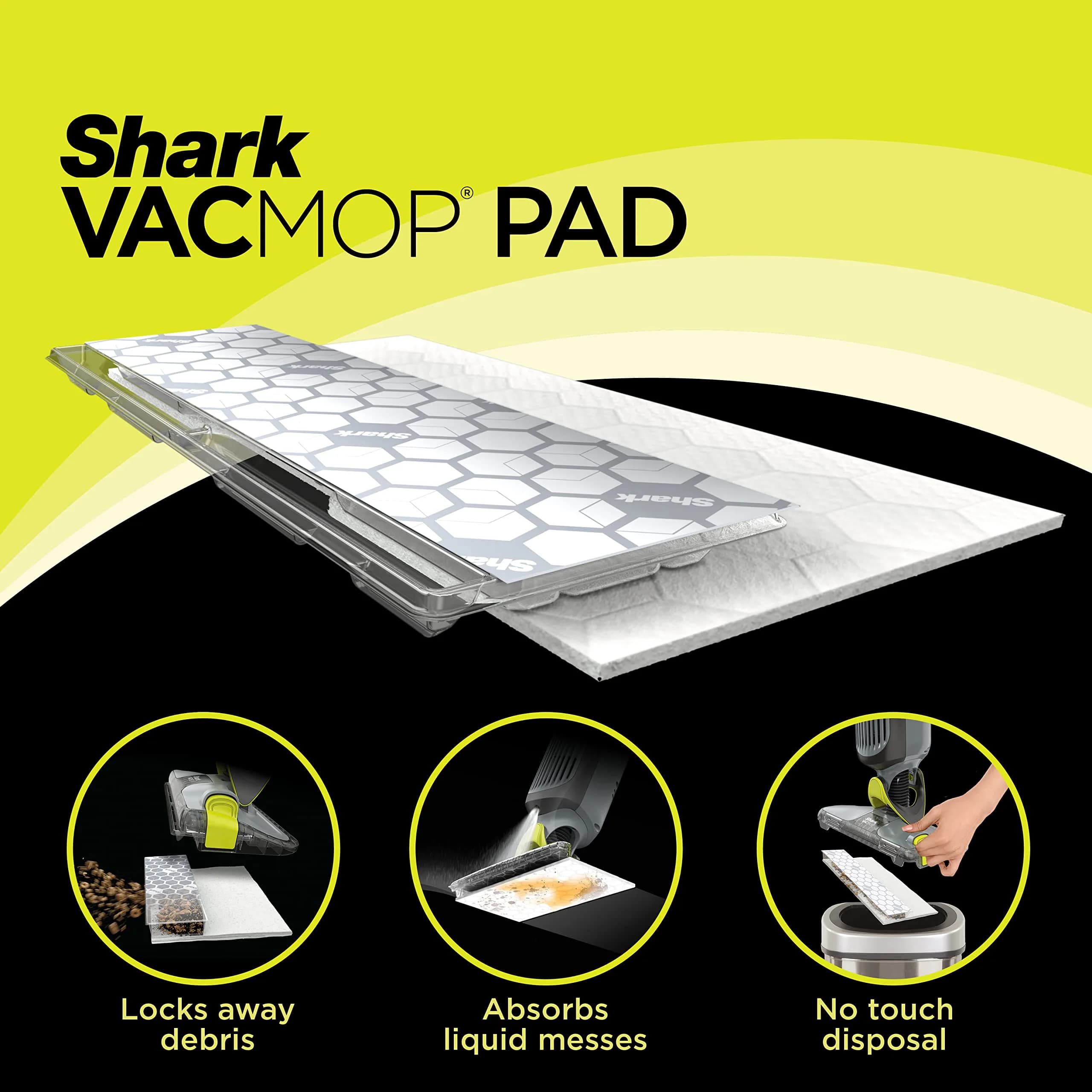 Shark VACMOP Disposable Hard Floor Pad Refills 32 Count | Locks Debris & Grime, For All Sealed Floors - view 2
