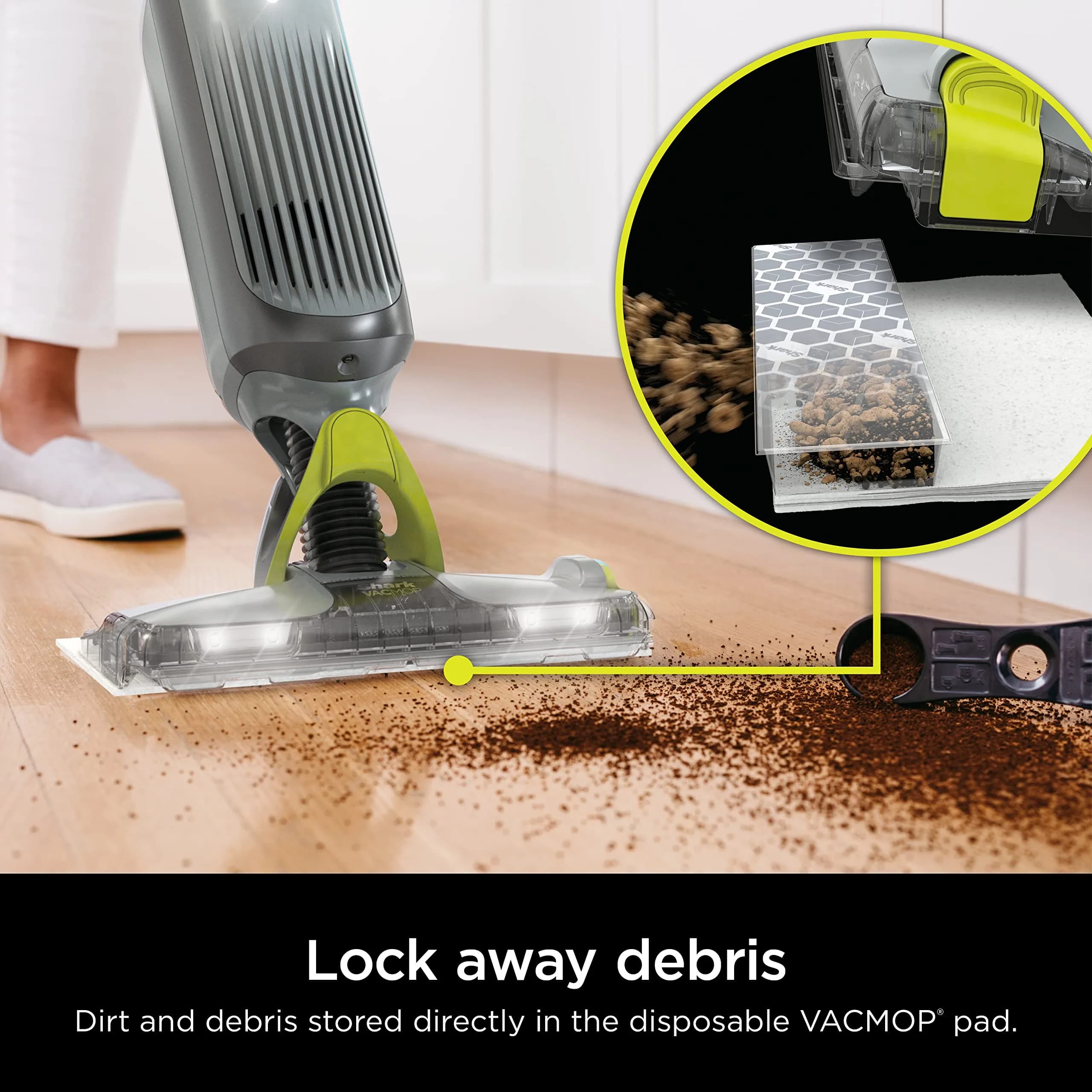 Shark VACMOP Disposable Hard Floor Pad Refills 32 Count | Locks Debris & Grime, For All Sealed Floors - view 4