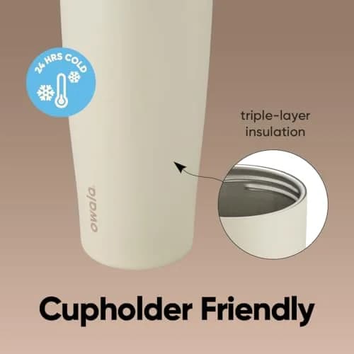 Owala FreeSip Sway Stainless Steel Water Bottle 1183ml (40-oz.) | Insulated, Leak-Proof, Car Cup Holder Friendly thumbnail 4
