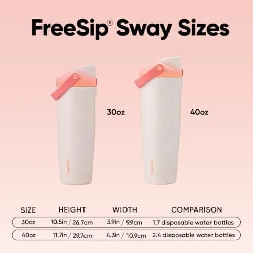 Owala FreeSip Sway Insulated Stainless Steel Water Bottle 710ml (24oz) | Keeps Cold 24 Hrs, BPA-Free, Leak-Proof thumbnail 6