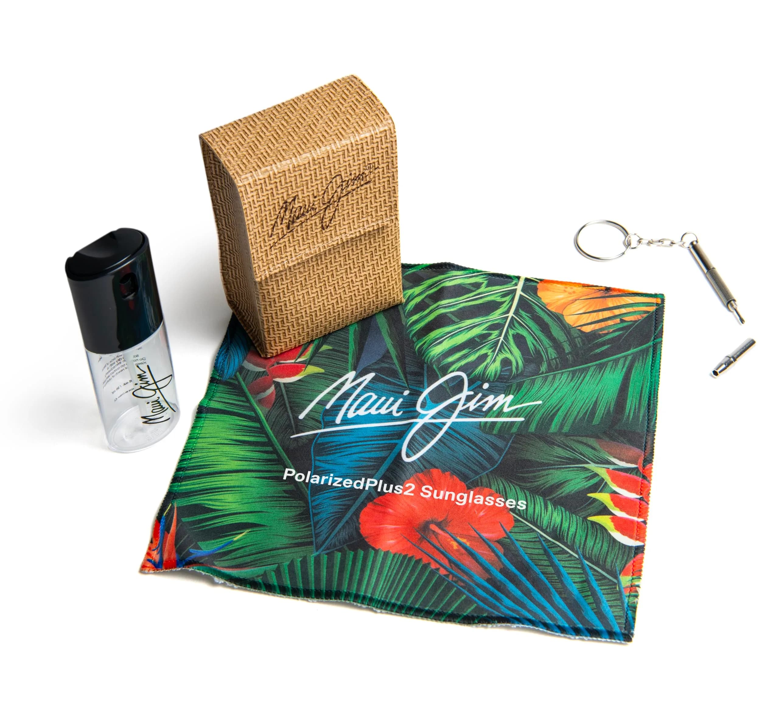 Maui Jim Sunglasses Care Kit | Unisex Cleaning & Repair Set with Microfiber Cloth — Ivory