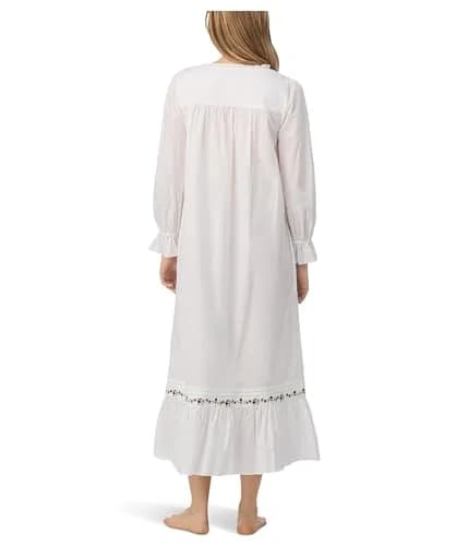 Eileen West Cotton Lawn Nightgown 50" Long Sleeve | Elegant, Breathable & Classic Fit thumbnail 3