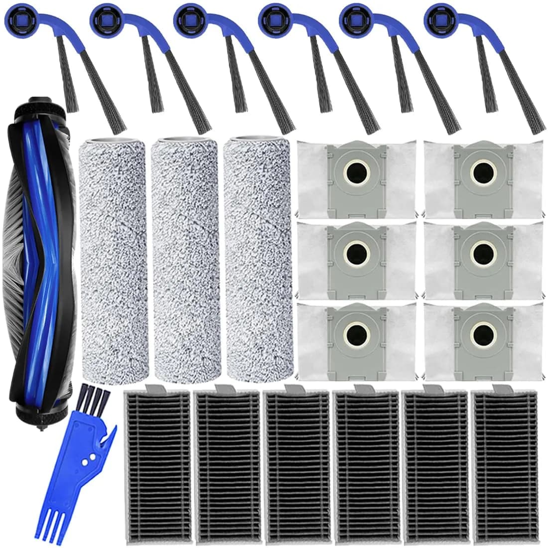 Electropan Replacement Parts Kit for Ecovacs Deebot T80 Omni & Yeedi M14 Plus Robot Vacuum Cleaners | Includes Main Brush, Side Brushes, Roller Mop, HEPA Filters, Dust Bags - main product image