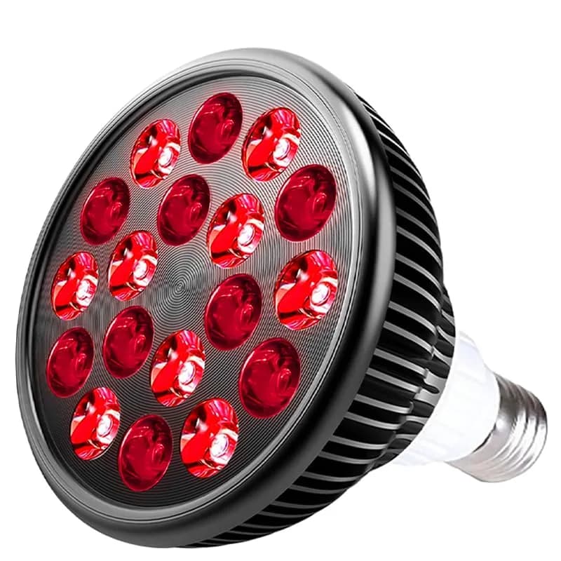 Zarbaha Red & Near Infrared Light Therapy Bulb – 18 LEDs with 660nm, 810nm, 850nm, 940nm Wavelengths – Wellness Light for Skin & Body – Aluminum Shell, E26 Socket thumbnail 1