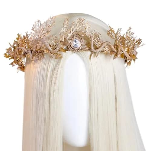 MOSTORY Gold Medusa Fairy Crown - Goddess Snake Headpiece for Women, Fantasy Costume Accessory, One Size thumbnail 1