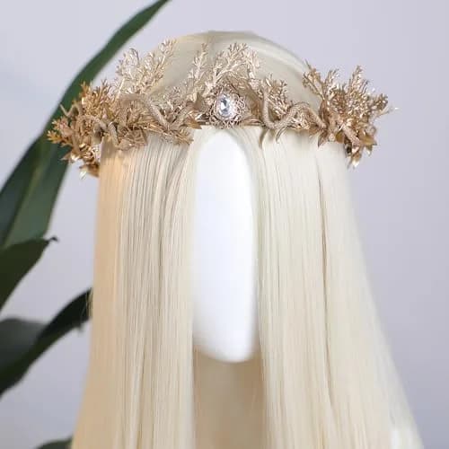 MOSTORY Gold Medusa Fairy Crown - Goddess Snake Headpiece for Women, Fantasy Costume Accessory, One Size thumbnail 2