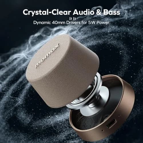 Momax Magnetic Portable Wireless Speaker 40mm | Waterproof, 12H Play, Enhanced Bass thumbnail 2