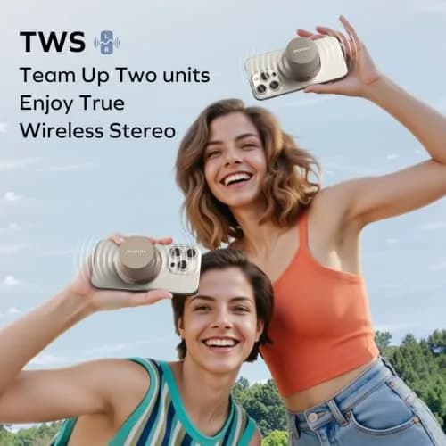 Momax Magnetic Portable Wireless Speaker 40mm | Waterproof, 12H Play, Enhanced Bass thumbnail 3