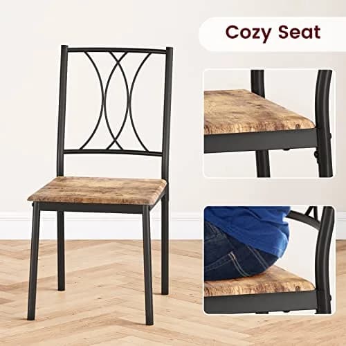 SLEKVERSA Dining Table Set for 2 | Space Saving, Wood, Retro Brown thumbnail 8