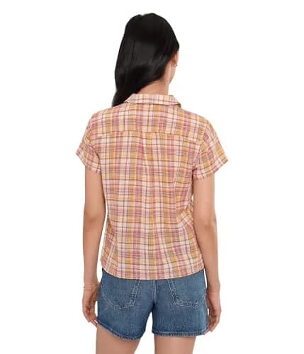 Toad&Co Womens Camp Cove Shirt Gold Pattern | Casual Organic Cotton Blouse (XS, One Size) thumbnail 4