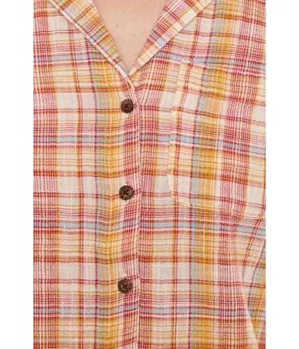 Toad&Co Womens Camp Cove Shirt Gold Pattern | Casual Organic Cotton Blouse (XS, One Size) thumbnail 5