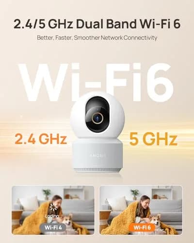 Anona 4K UHD Indoor Camera 2-Pack | 360° Pan-Tilt, AI Detection, Wi-Fi 6 thumbnail 5