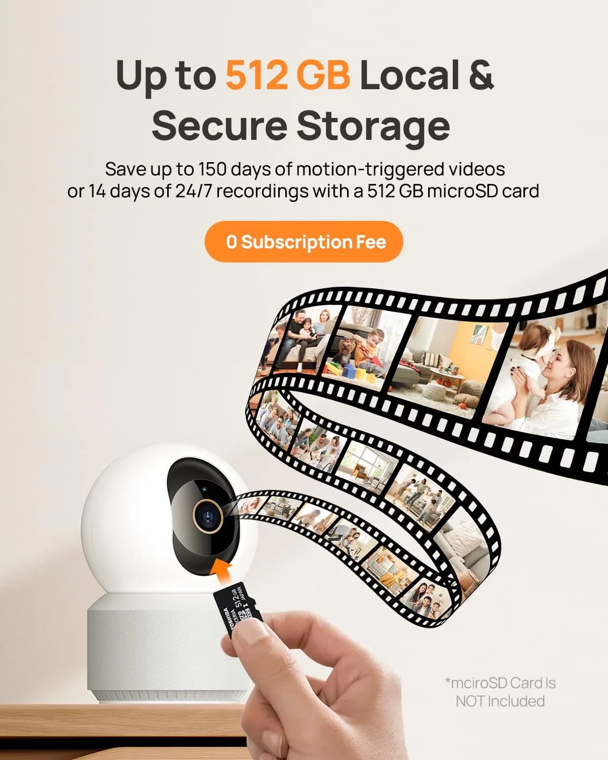 Anona 4K UHD Indoor Camera 2-Pack | 360° Pan-Tilt, AI Detection, Wi-Fi 6 - view 6