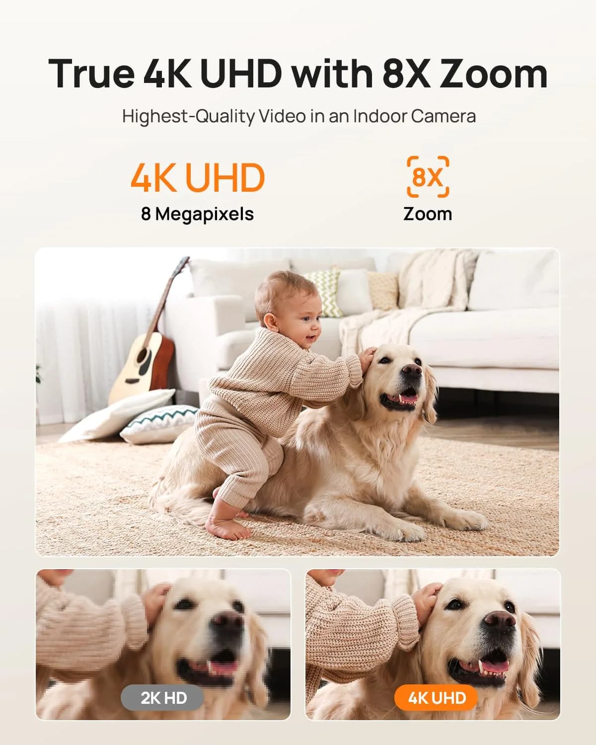 Anona 4K UHD Indoor Camera 2-Pack | 360° Pan-Tilt, AI Detection, Wi-Fi 6 - view 2