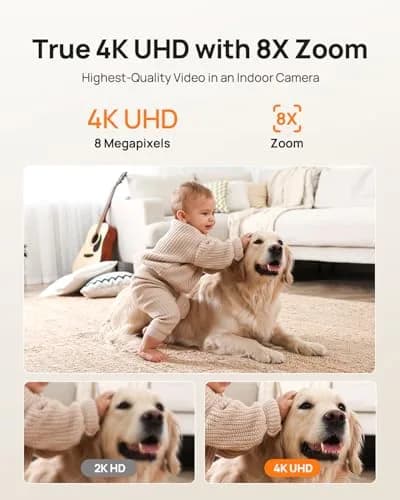 Anona 4K UHD Indoor Camera 2-Pack | 360° Pan-Tilt, AI Detection, Wi-Fi 6 thumbnail 2