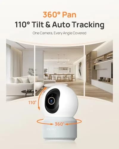 Anona 4K UHD Indoor Camera 2-Pack | 360° Pan-Tilt, AI Detection, Wi-Fi 6 thumbnail 3