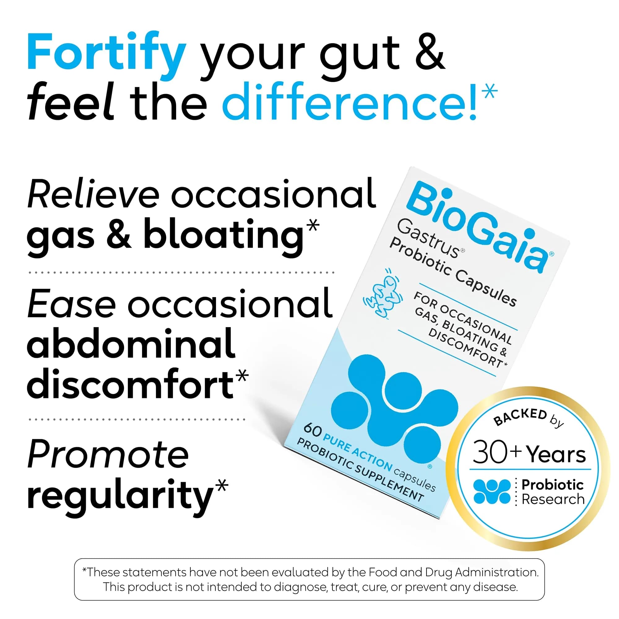 BioGaia Gastrus Probiotic Capsules | 60 Count (Pack of 1) | Mandarin Mint Flavor - view 4
