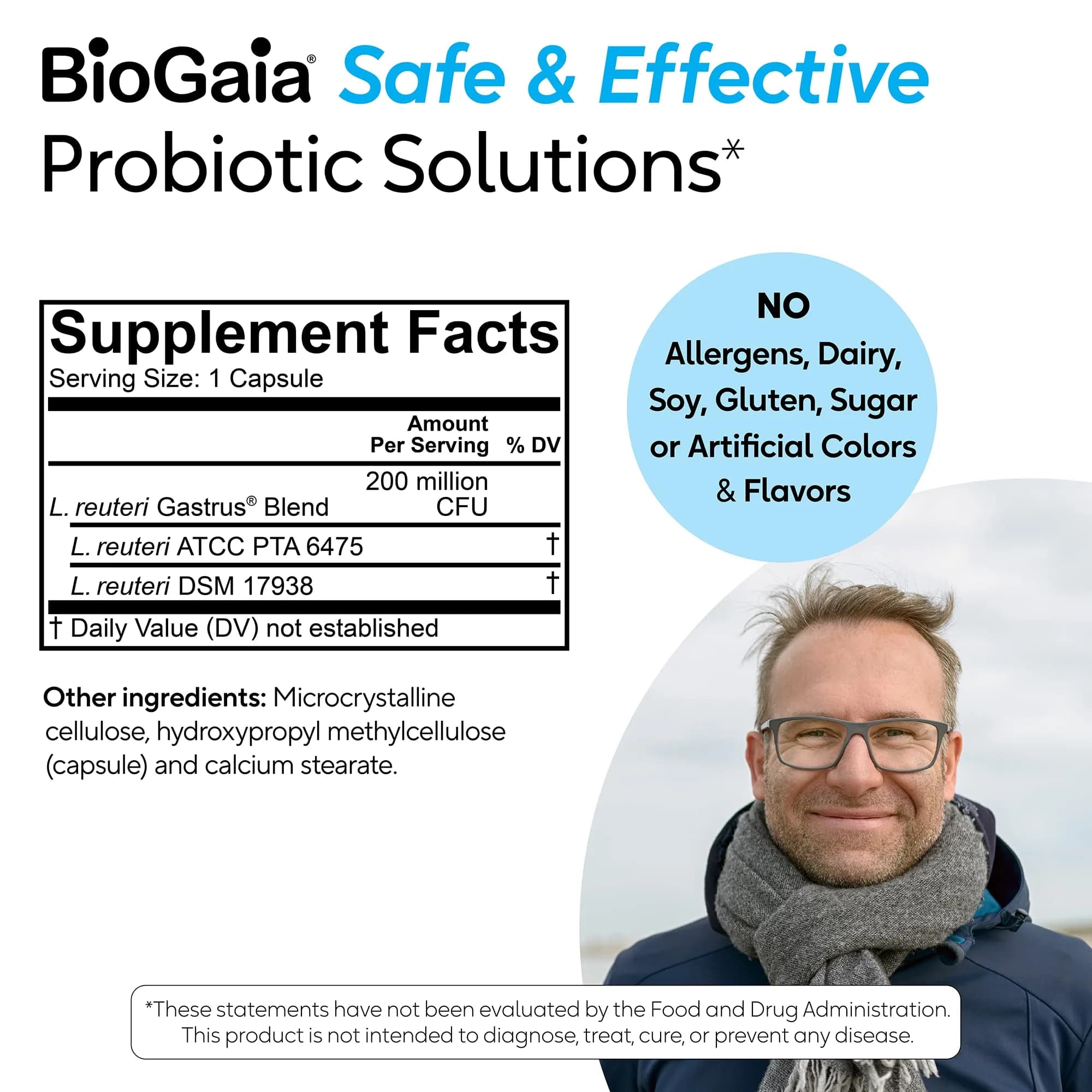 BioGaia Gastrus L reuteri Probiotic Capsules | 60 Count (Pack of 1) - view 7