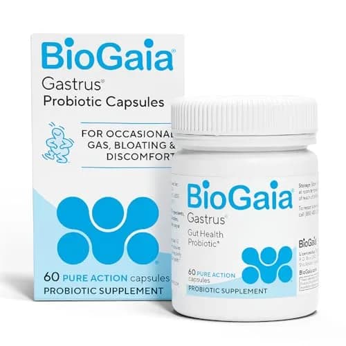 BioGaia Gastrus Chewable Probiotic Tablets | 60 Count (2 Pack) | Mandarin Mint Flavor — Capsules