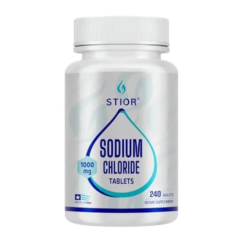 STIOR Sodium Chloride Tablets 1000mg | Electrolyte Support for Hydration & Muscle Function (70-120 chars) thumbnail 1