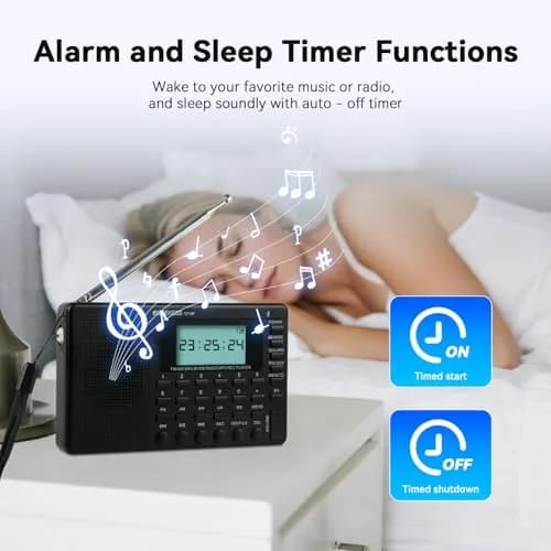 Retekess V115P Portable Shortwave Radio, Rechargeable AM FM SW WB Radio, 192g (0.42 lb) | Digital Tuning & Voice Recorder thumbnail 5