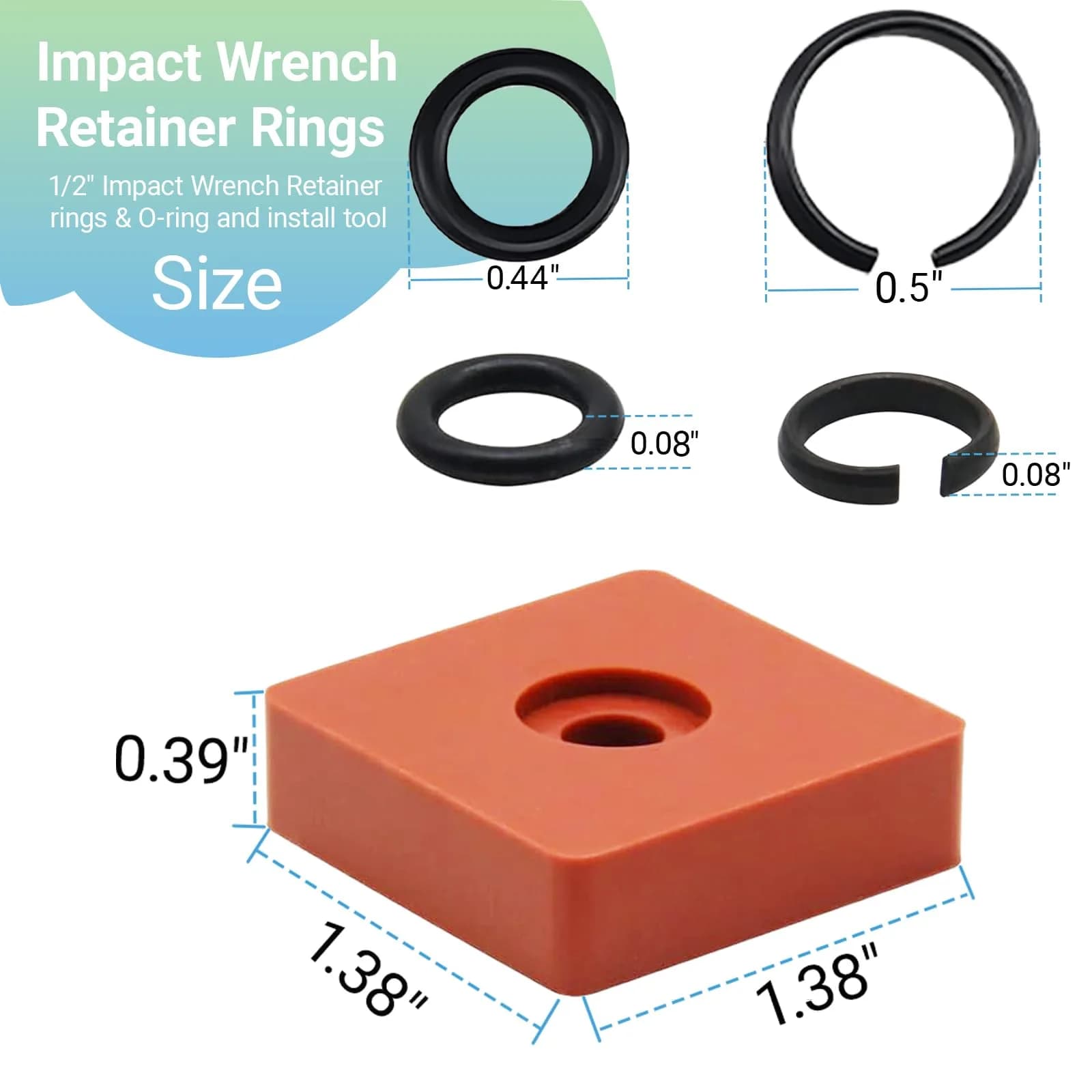 GnDaYoug 1/2" Impact Wrench Retaining Ring Clips 10-Pack | Secure Socket Grip for Milwaukee Wrenches - view 4