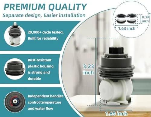 Sxtrrdnary RP46463 Cartridge Compatible with Delta Monitor 17 Series | Dual Function Faucet Replacement thumbnail 3