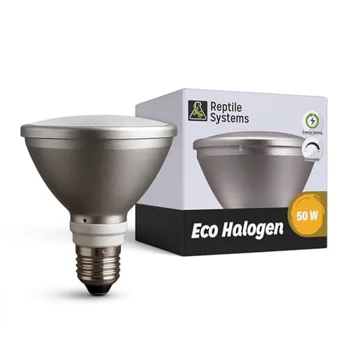 Reptile Systems Eco Halogen White 50w Lamp for Reptiles & Amphibians | Efficient Heating & Dual Light & Heat thumbnail 1