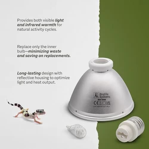 Reptile Systems Eco Halogen White 50w Lamp for Reptiles & Amphibians | Efficient Heating & Dual Light & Heat thumbnail 5