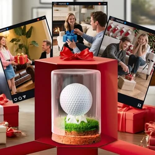 Rocalt Golf Ball Display Case with Glass Cover & Cork Base, Round Tabletop Mount | Dustproof Design for Signed Balls thumbnail 8