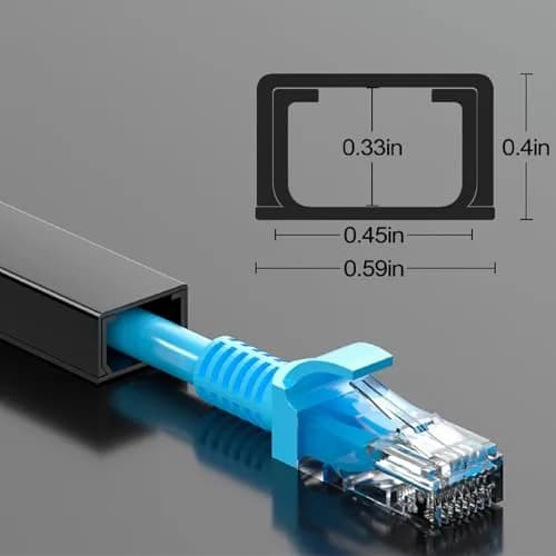 Yecaye Black Cord Hider Kit | 363cm (113in) Single Wire Cable Raceway thumbnail 8