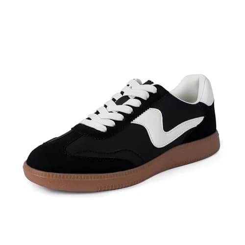 Tigeridea Women's Casual Tennis Shoes Black Size 7 | Classic Retro Design with Color-Block Detailing thumbnail 6