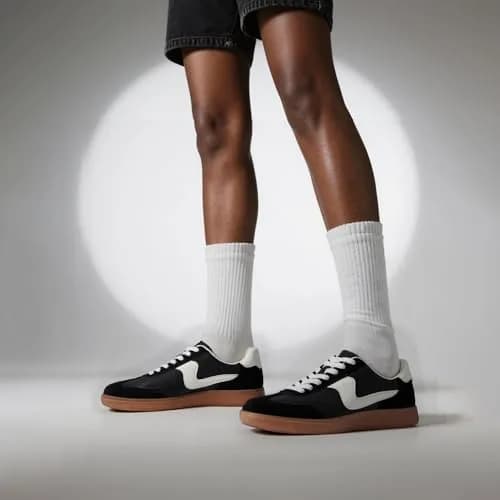 Tigeridea Women's Casual Tennis Shoes Black Size 7 | Classic Retro Design with Color-Block Detailing thumbnail 2