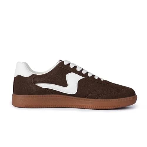 Tigeridea Women's Casual Tennis Shoes | Suede Chocolate, US 7.5 thumbnail 6