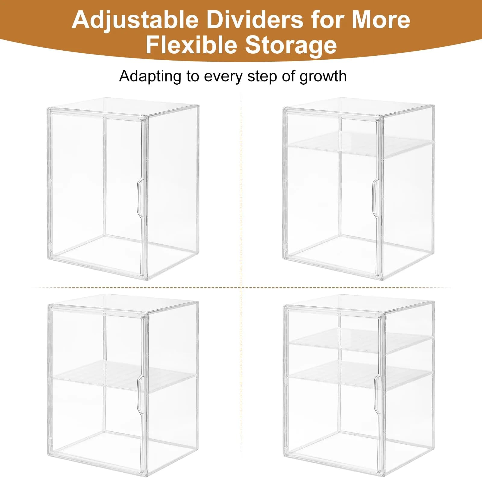 ERTIUANIO Baby Bottle Organizer 3-Tier Clear Acrylic Station | Holds 12 Bottles Upright - view 6