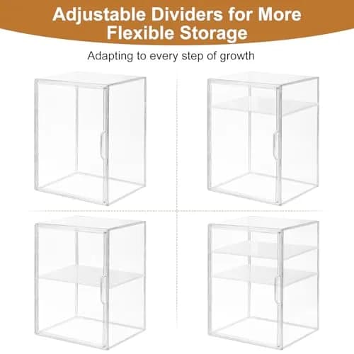 ERTIUANIO Baby Bottle Organizer 3-Tier Clear Acrylic Station | Holds 12 Bottles Upright thumbnail 6