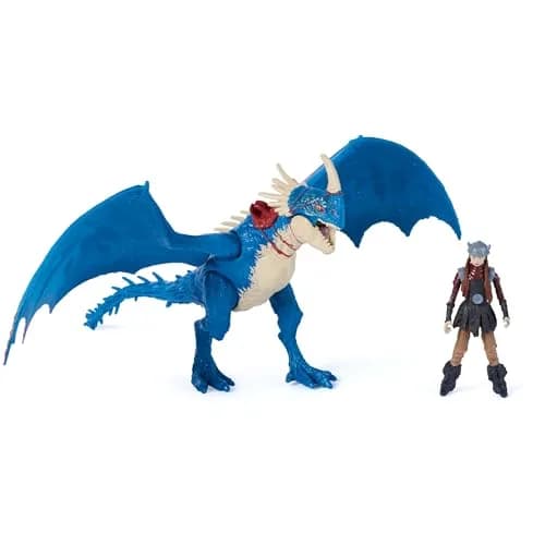 DreamWorks Dragons Deadly Nadder & Astrid Action Figures Viking Rider Duo | 10-inch Dragon & 3-inch Viking for Kids 5-7 thumbnail 1