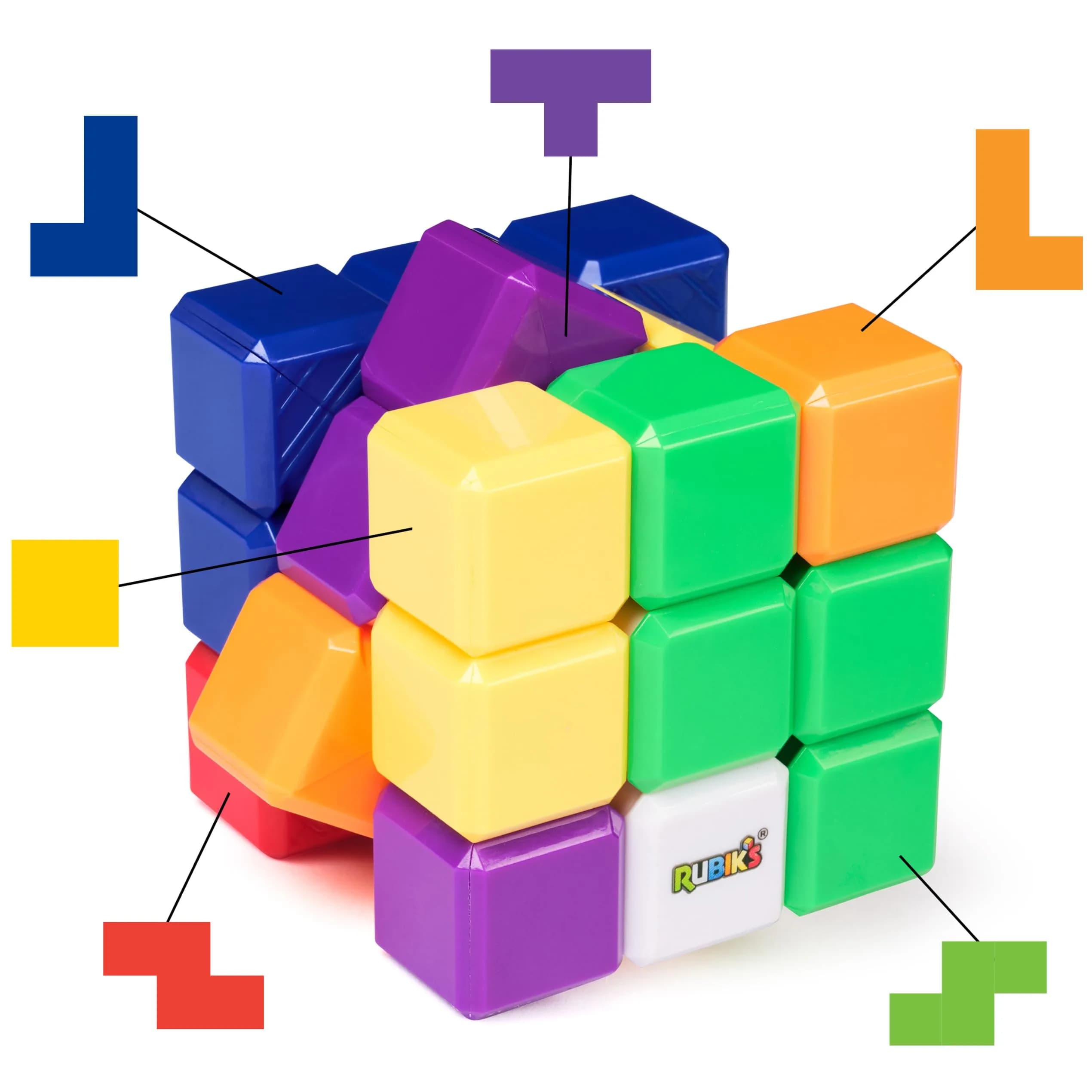 Rubik's Tetris Edition 3x3 Cube Shapeshifting Puzzle Game Brain Teaser | Educational Puzzle for Kids 3-6 - view 8