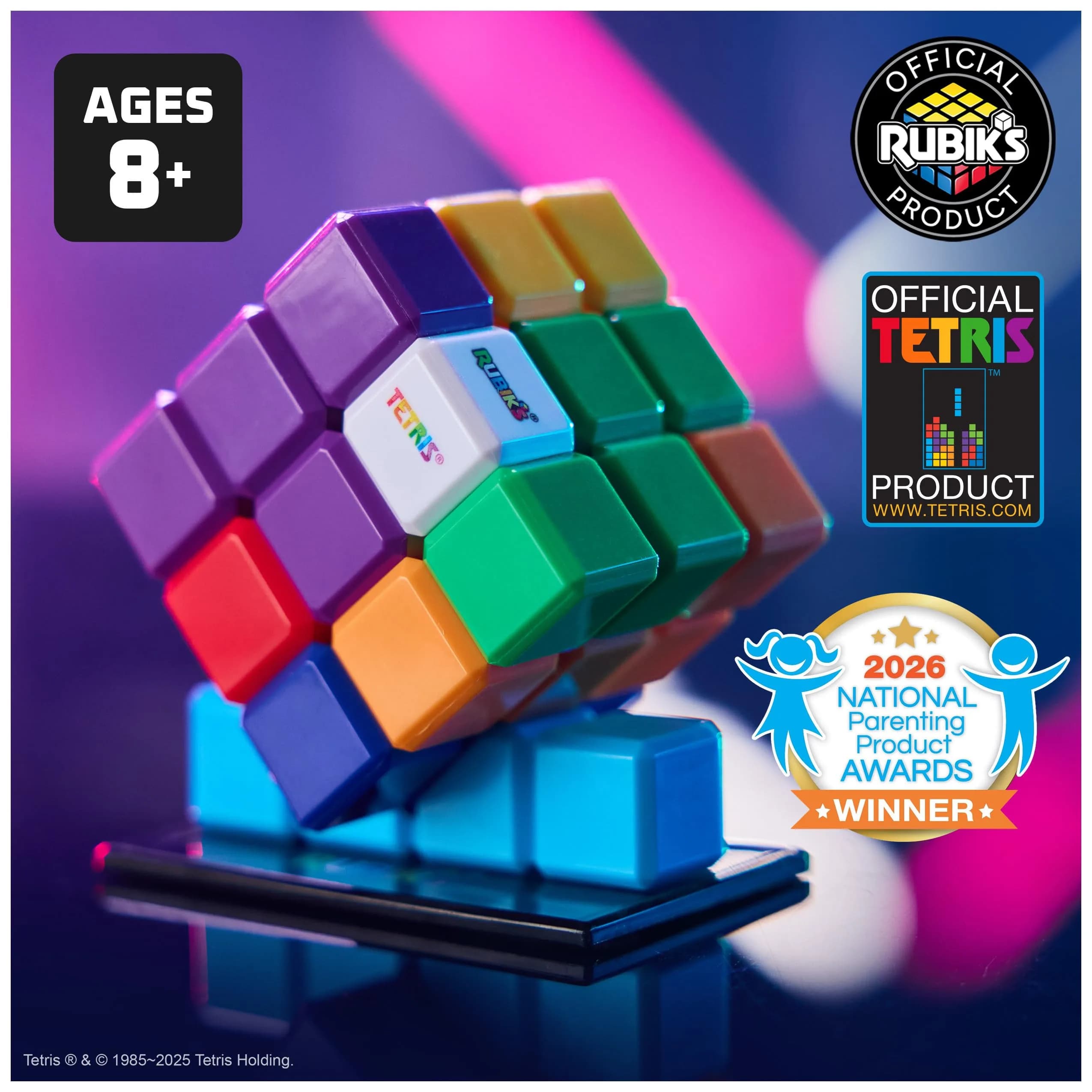 Rubik's Tetris Edition 3x3 Cube Shapeshifting Puzzle Game Brain Teaser | Educational Puzzle for Kids 3-6 - view 2