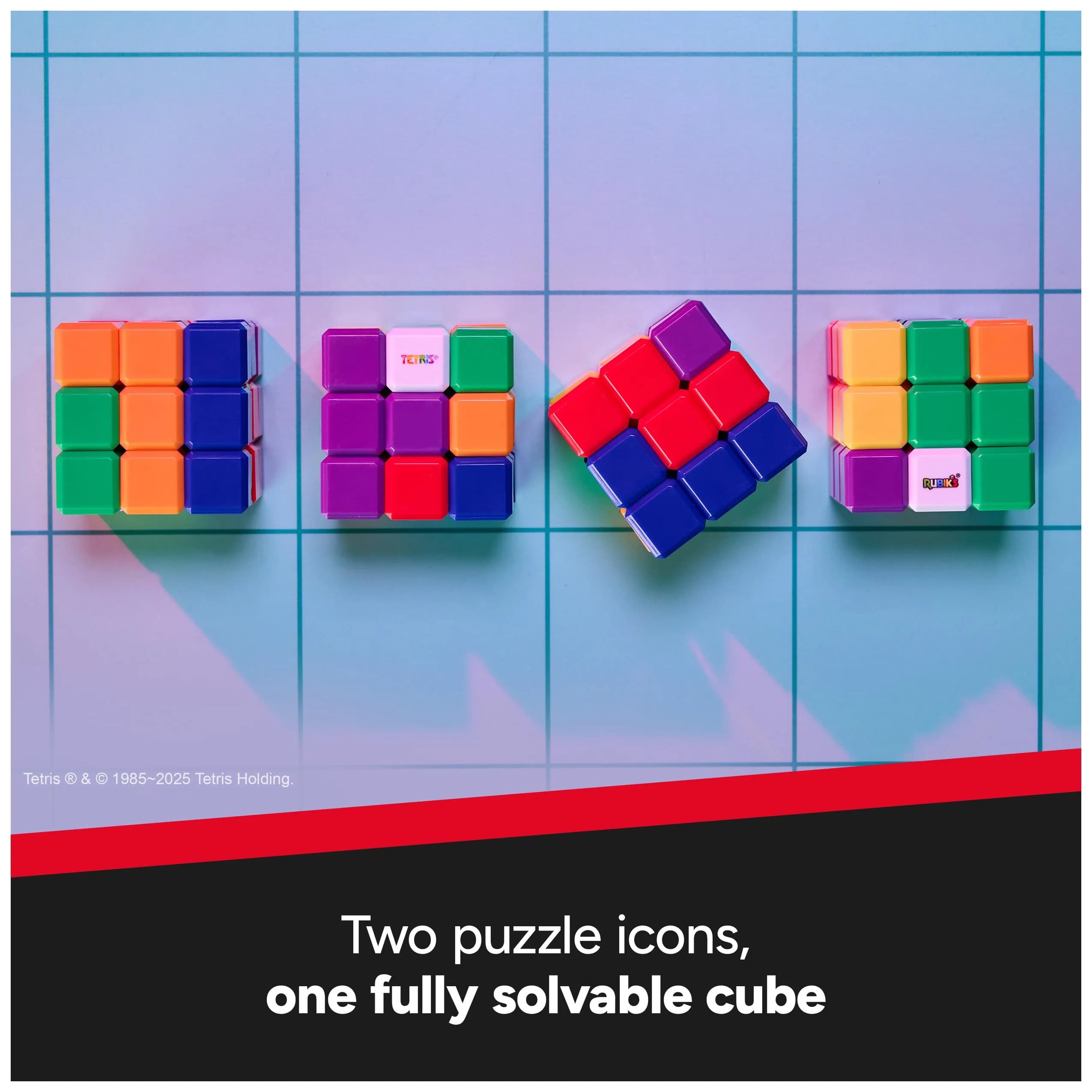 Rubik's Tetris Edition 3x3 Cube Shapeshifting Puzzle Game Brain Teaser | Educational Puzzle for Kids 3-6 - view 3
