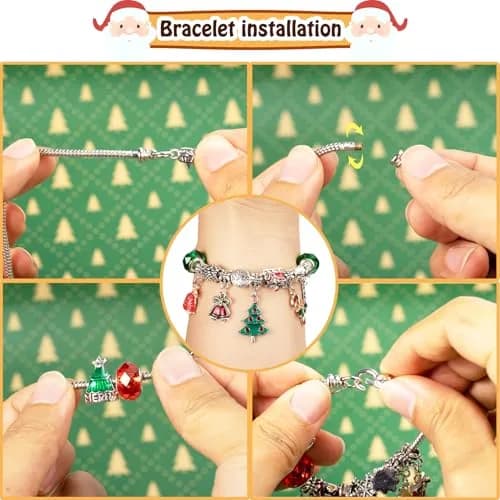 OuMuaMua Christmas Advent Calendar Bracelets 2026 | DIY Jewelry Kit for Girls & Teens thumbnail 6