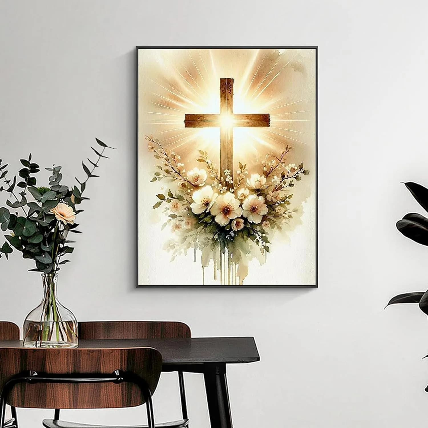 MjhRcll Crucifixion Stamped Cross Stitch Kits 12x16 Inch | Beginner-Friendly Embroidery Kit for Adults thumbnail 3